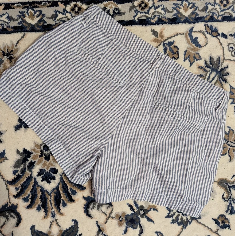 Old Navy Navy and White Striped Shorts